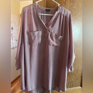 Rue21 Mauve Blouse with Studded Pockets